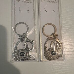 Brand New Silver and Gold Purse Keychain Bundle